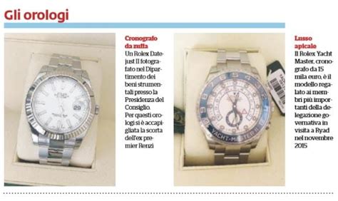 renzi rolex scomparsi|Watchmaker gives PM a ticking off for painting protesters as rich .